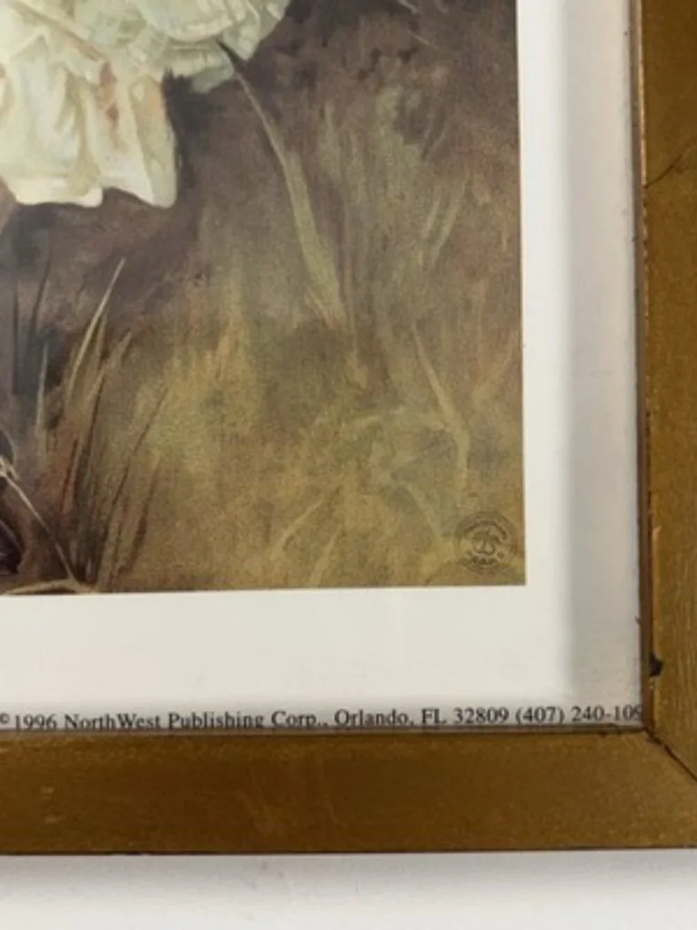 Vintage Sweethearts by Frederick Morgan 1996 Lithograph Print Gold Frame